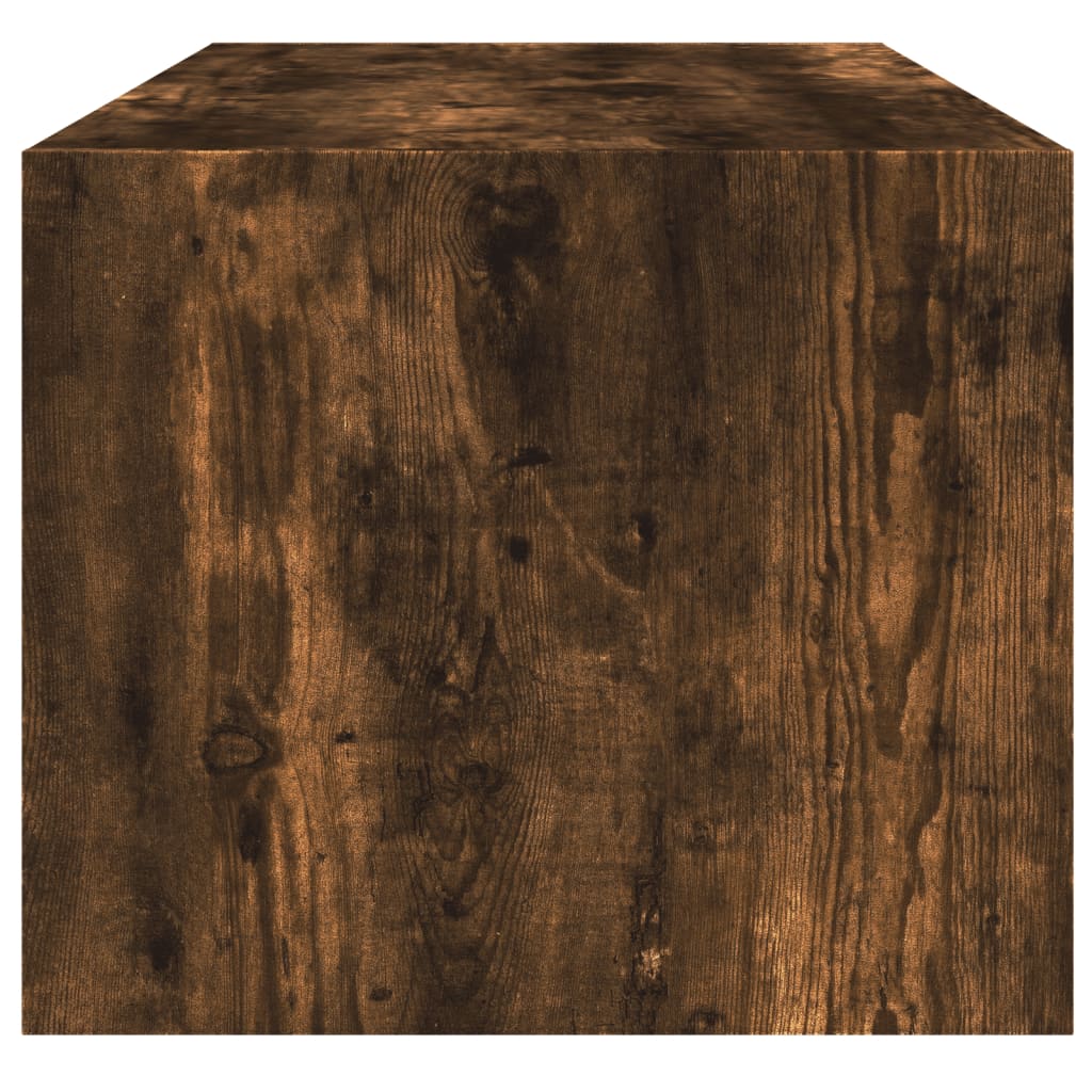 Table basse avec portes en verre chêne fumé 102x50x42 cm - XIOS
