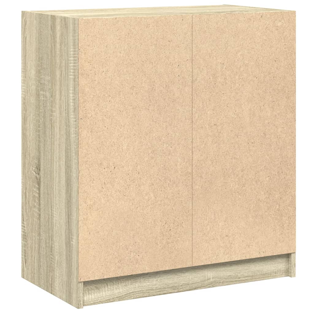 Armoire latérale avec portes en verre chêne sonoma 68x37x75,5cm - XIOS