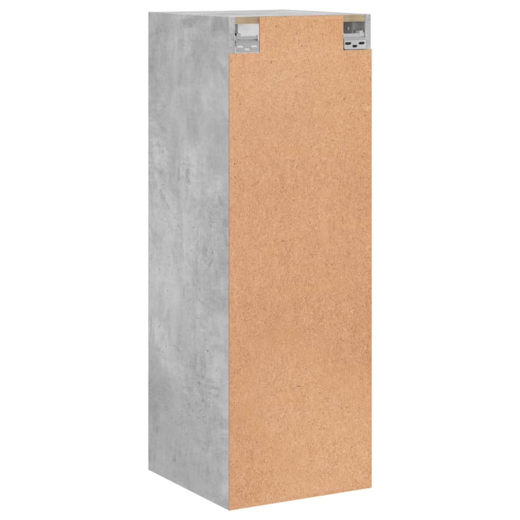 Armoire murale avec portes en verre gris béton 35x37x100 cm - XIOS