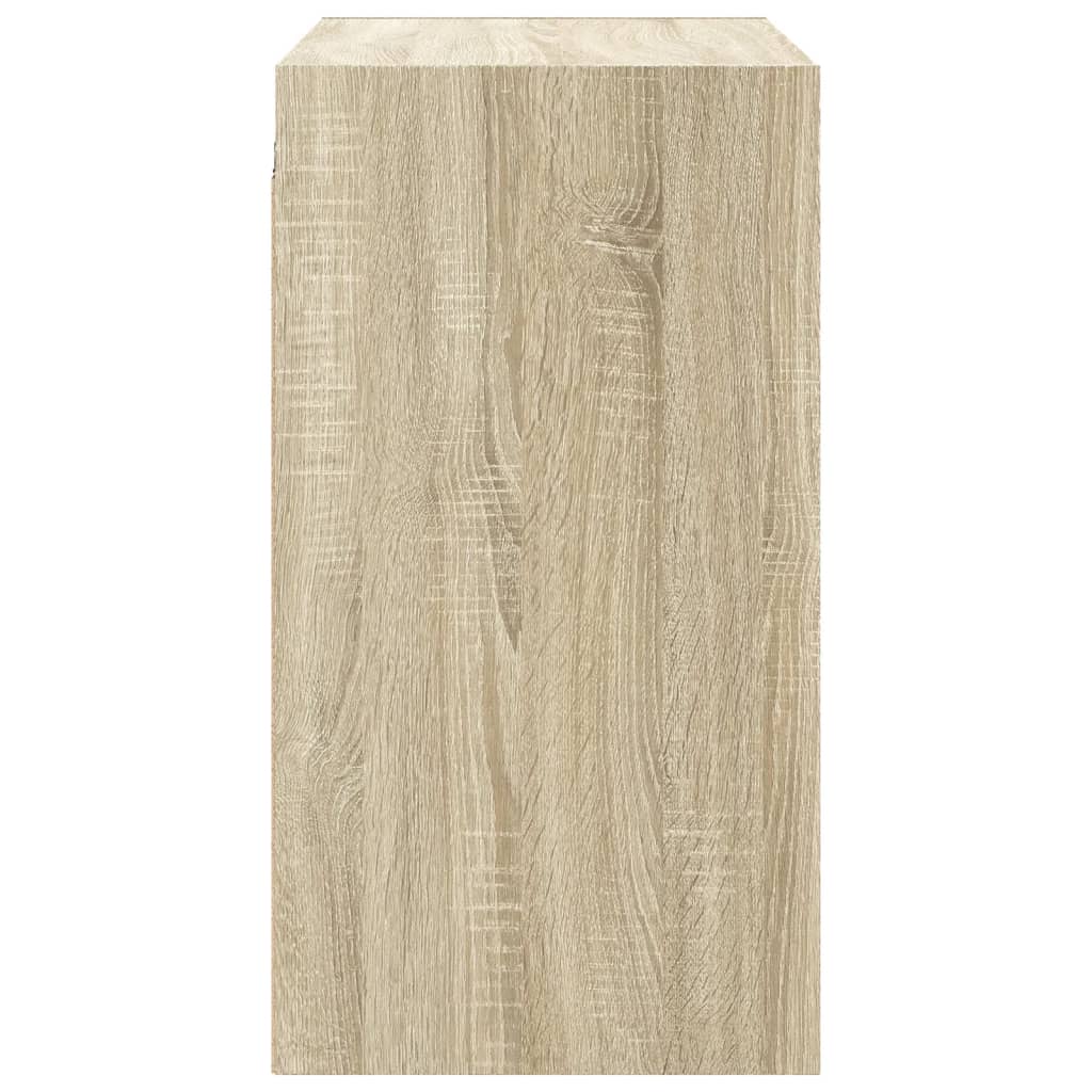 Armoire murale avec portes en verre chêne sonoma 68x37x68,5 cm