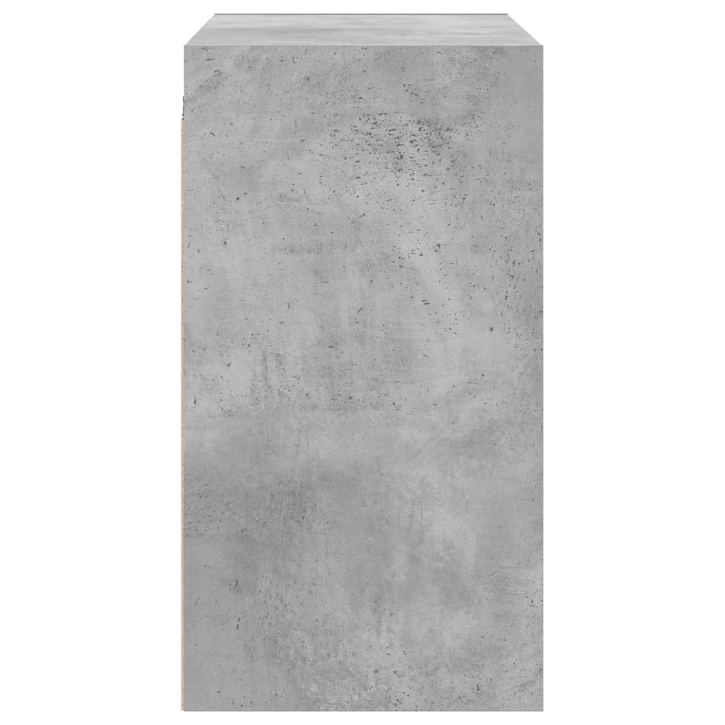 Armoire murale avec portes en verre gris béton 68x37x68,5 cm