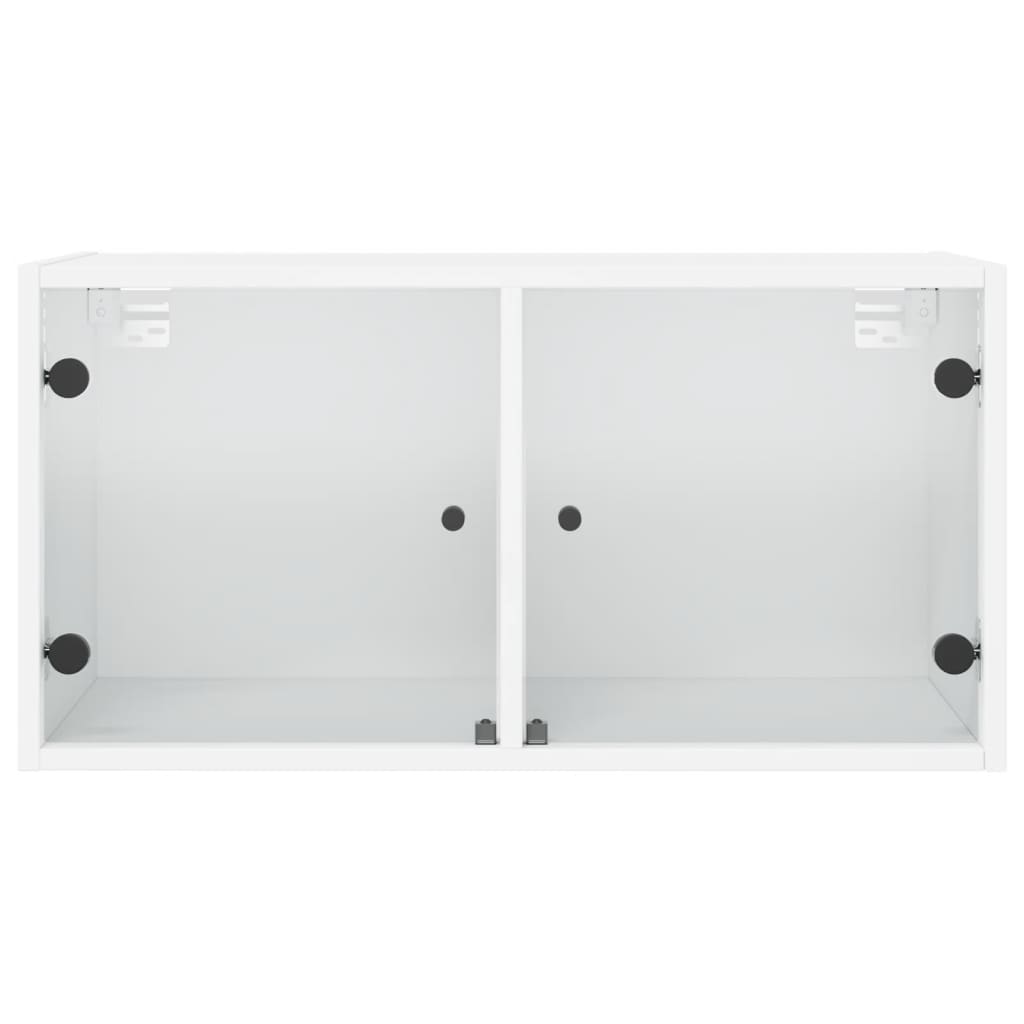 Armoires murales avec portes en verre 2 pcs blanc 68,5x37x35 cm - XIOS