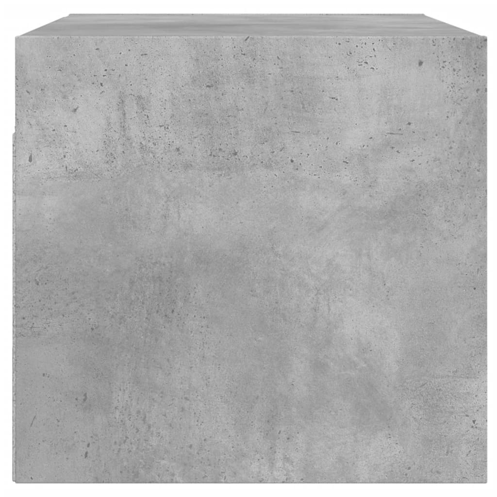 Armoires murales et portes vitrées 2pcs gris béton 68,5x37x35cm