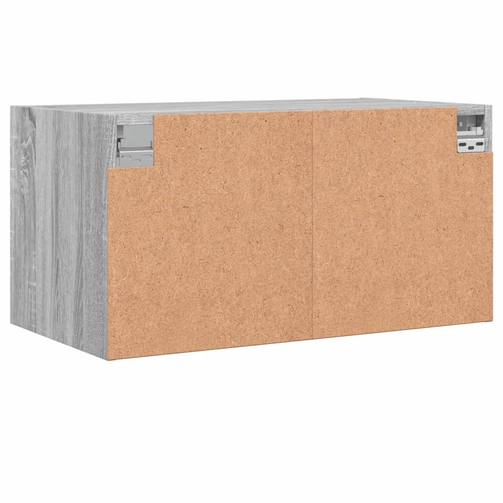 Armoires murales portes vitrées 2 pcs sonoma gris 68,5x37x35 cm