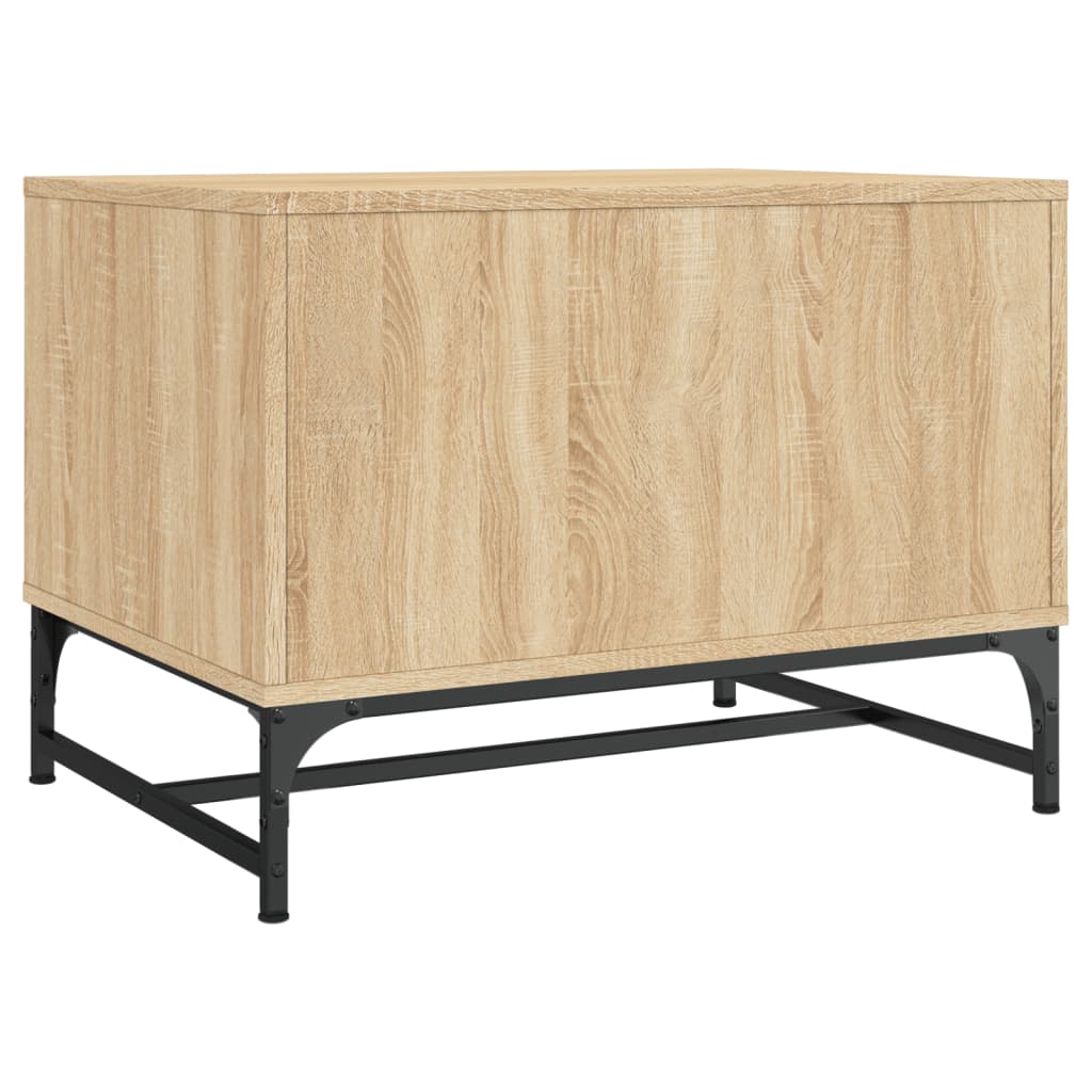 Table basse avec portes en verre chêne sonoma 68,5x50x50 cm - XIOS