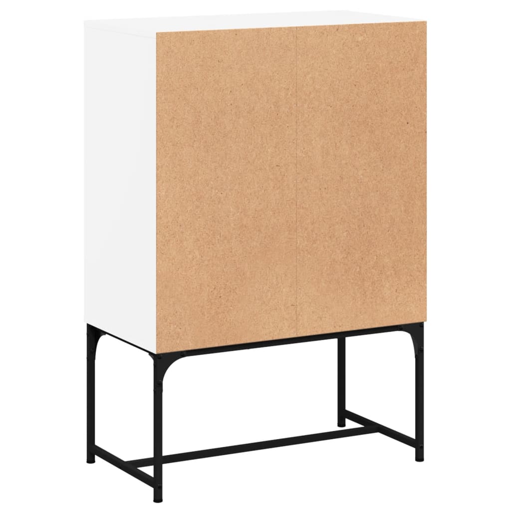 Armoire latérale avec portes en verre blanc 69x37x100 cm - XIOS