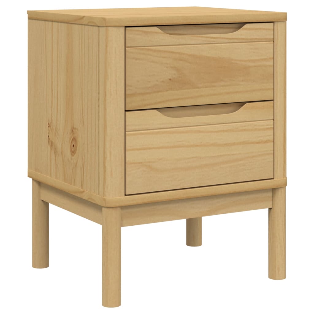 Table de chevet FLORO cire marron 45x39x57cm bois de pin massif - XIOS