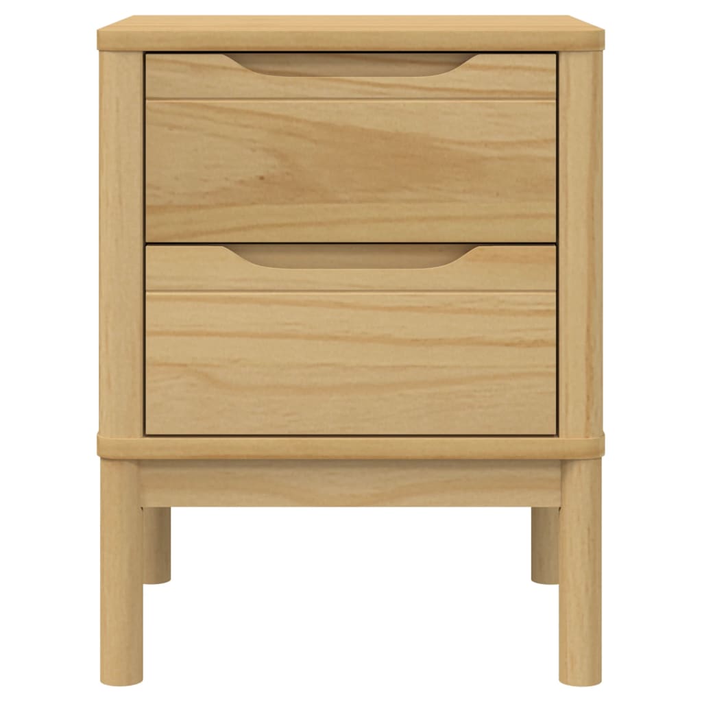 Table de chevet FLORO cire marron 45x39x57cm bois de pin massif - XIOS