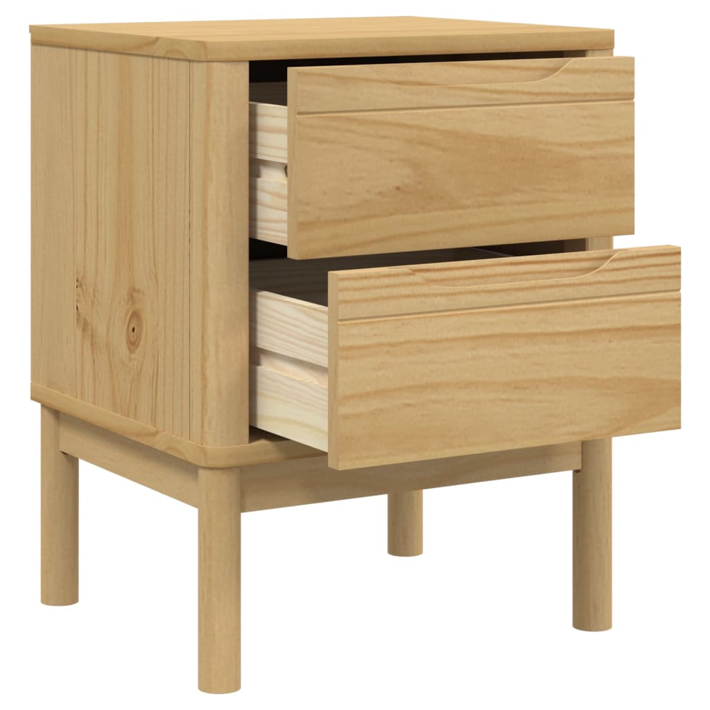 Table de chevet FLORO cire marron 45x39x57cm bois de pin massif - XIOS