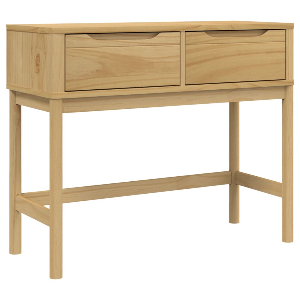 Table console FLORO marron cire 89,5x36,5x73 cm pin massif - XIOS