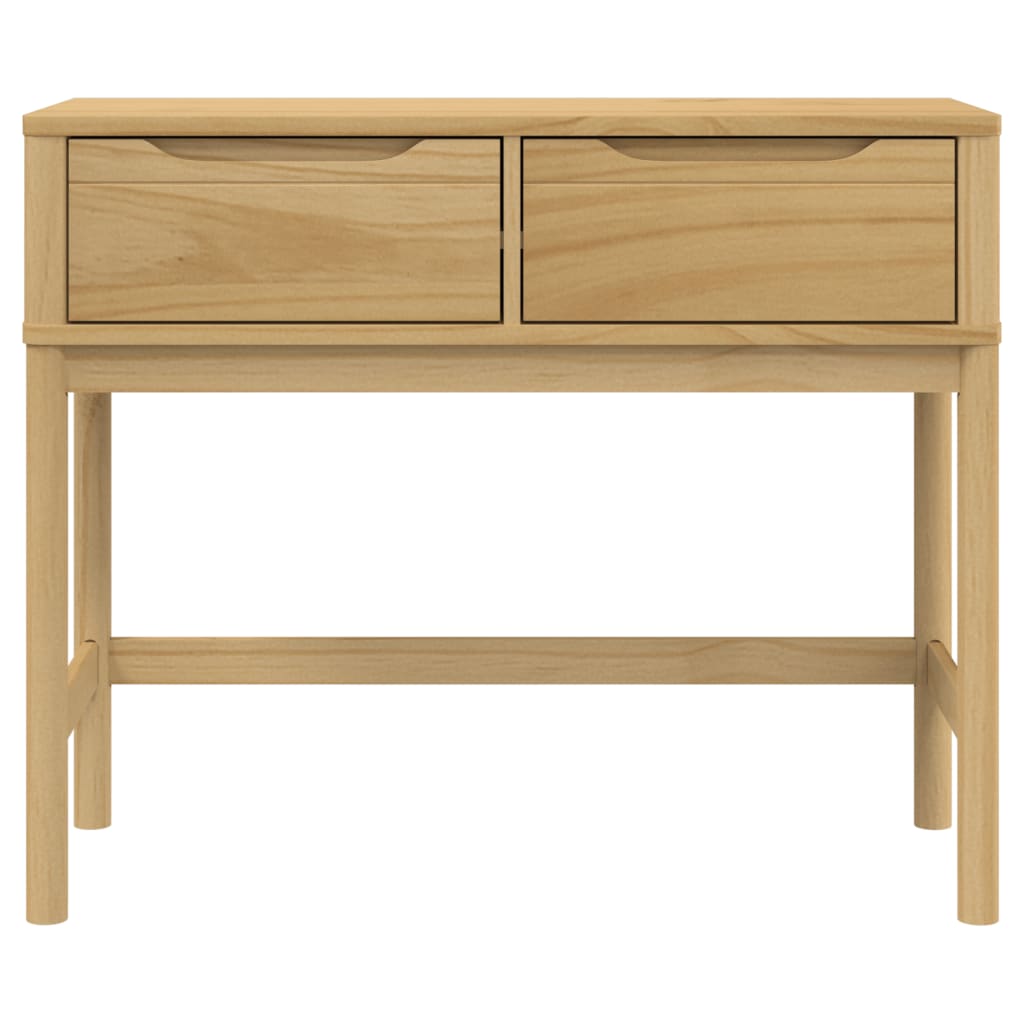 Table console FLORO marron cire 89,5x36,5x73 cm pin massif - XIOS