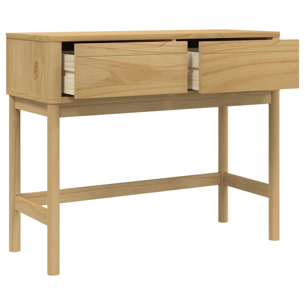 Table console FLORO marron cire 89,5x36,5x73 cm pin massif - XIOS