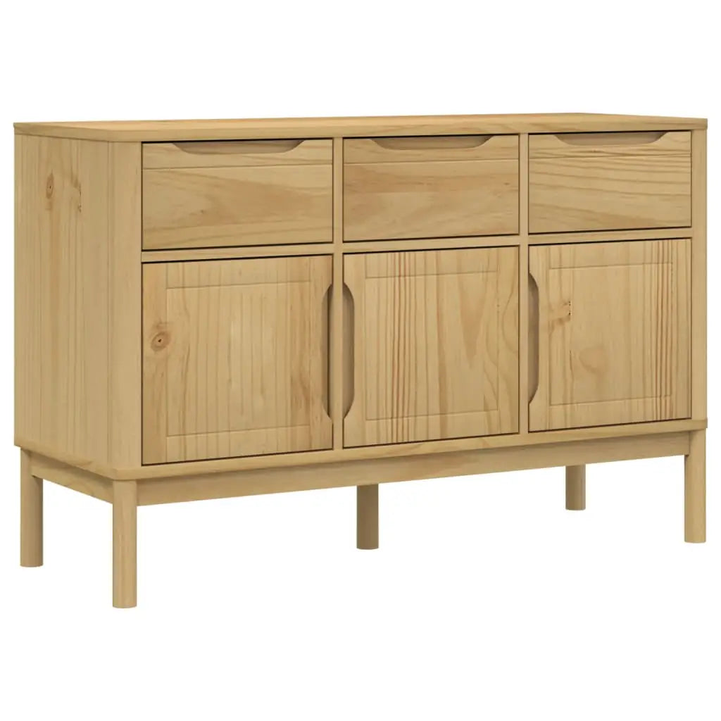 Buffet FLORO marron cire 114x43x74 cm bois massif de pin - XIOS