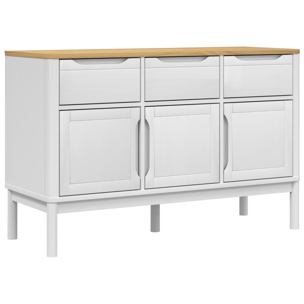 Buffet FLORO blanc 114x43x74 cm bois massif de pin - XIOS