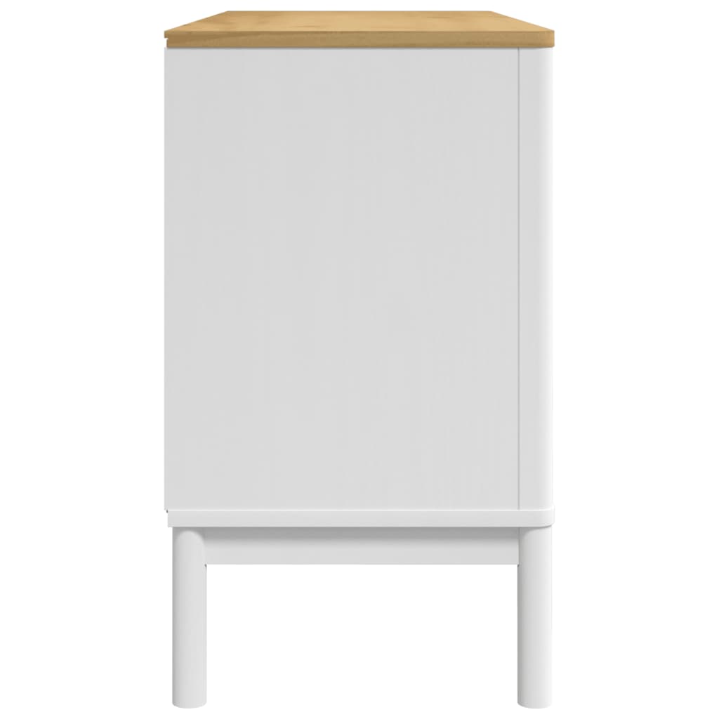 Buffet FLORO blanc 114x43x74 cm bois massif de pin - XIOS