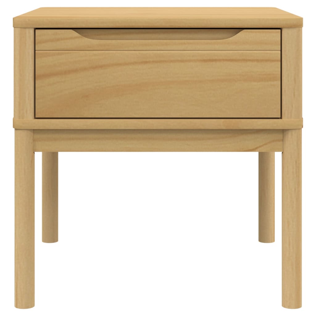 Table de chevet FLORO marron cire 55x55x54 cm pin massif - XIOS