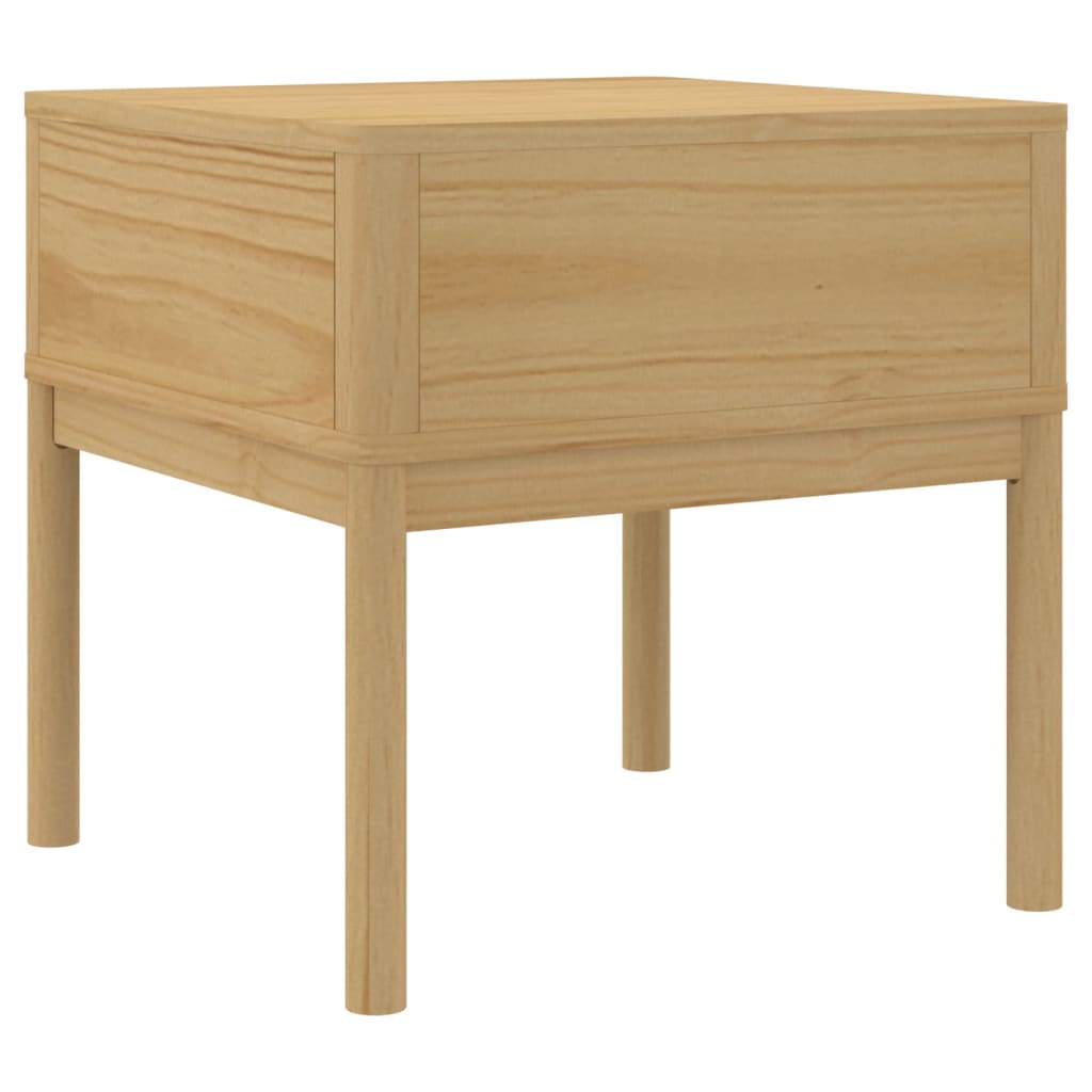Table de chevet FLORO marron cire 55x55x54 cm pin massif - XIOS