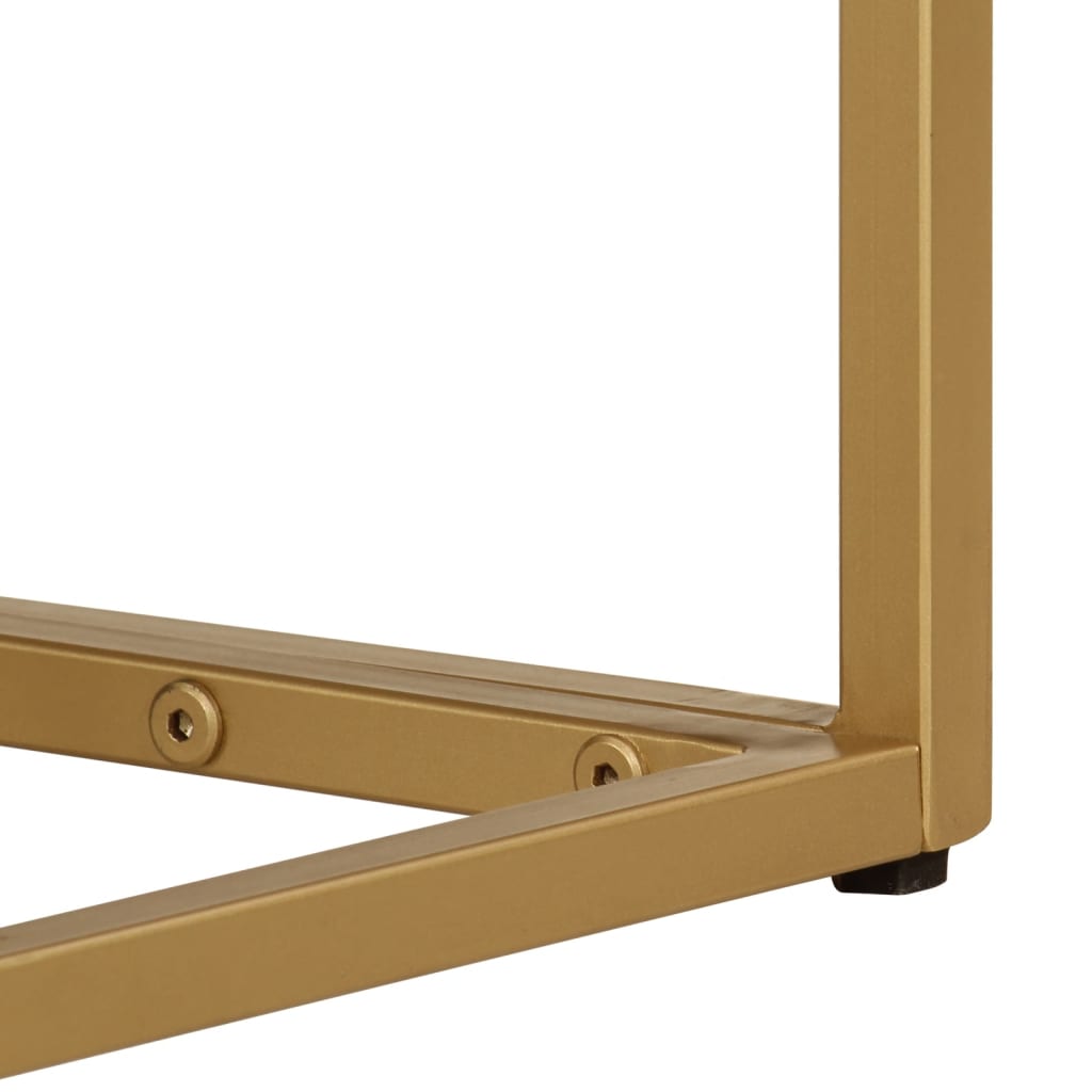 Table console 90x30x76 cm bois massif de manguier et fer