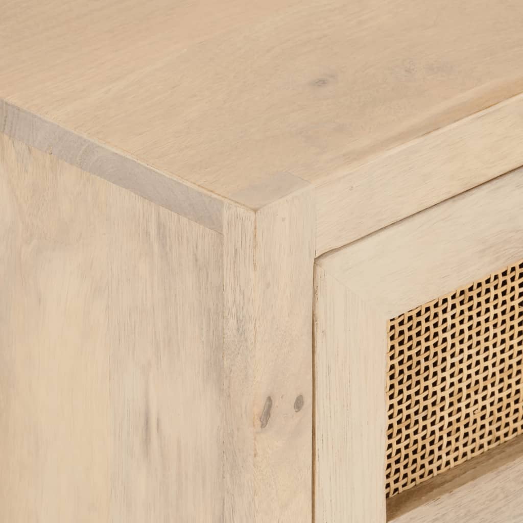 Table de chevet 40x30x50 cm bois massif manguier et fer
