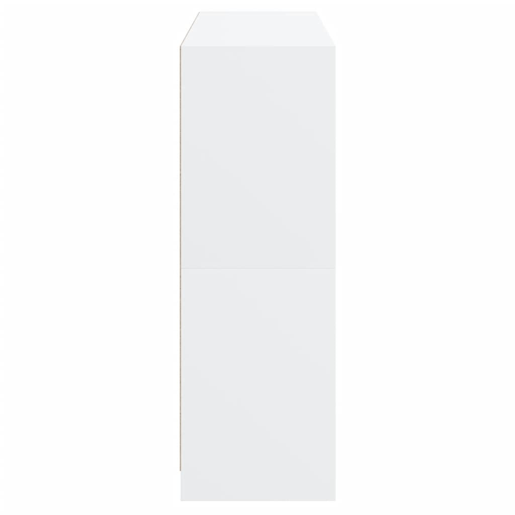 Bibliothèque avec portes blanc 136x37x109 cm bois d'ingénierie - XIOS