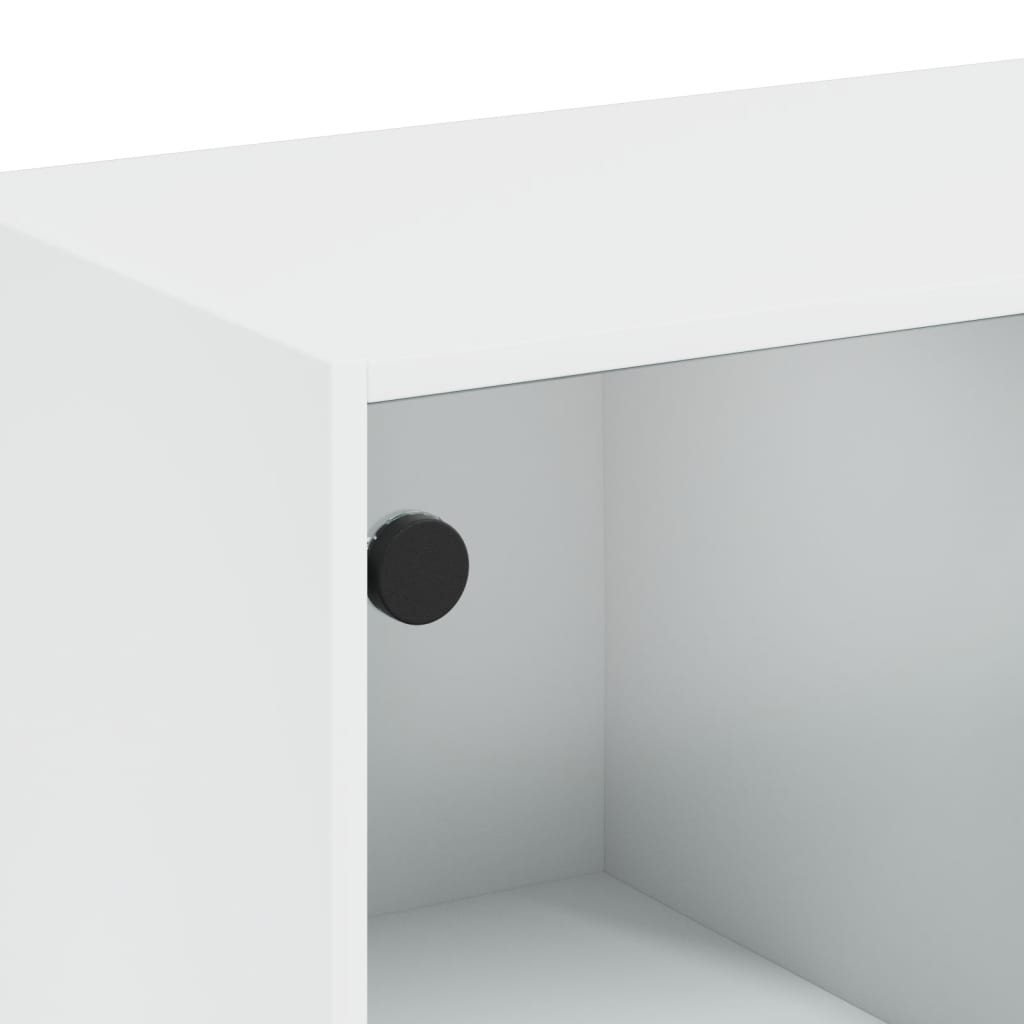 Bibliothèque avec portes blanc 136x37x109 cm bois d'ingénierie - XIOS
