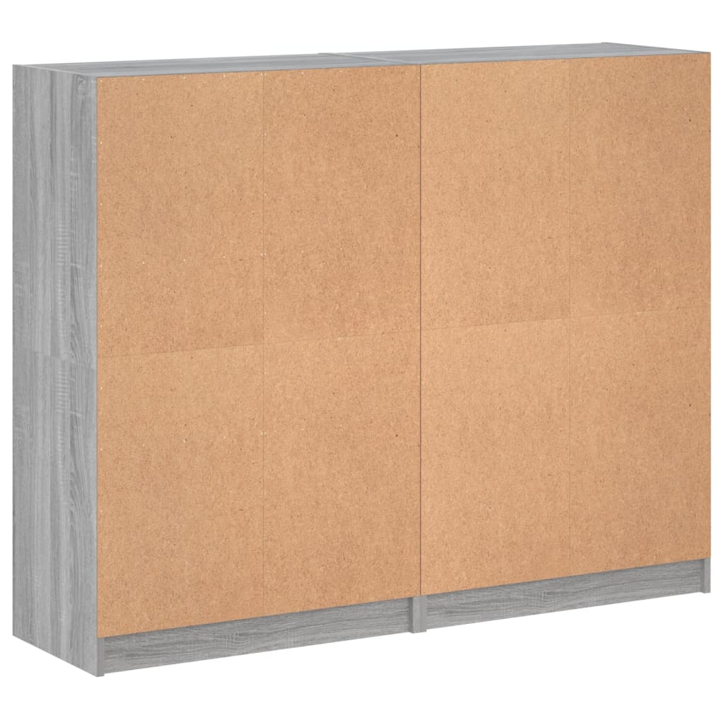 Bibliothèque avec portes sonoma gris 136x37x109 cm - XIOS
