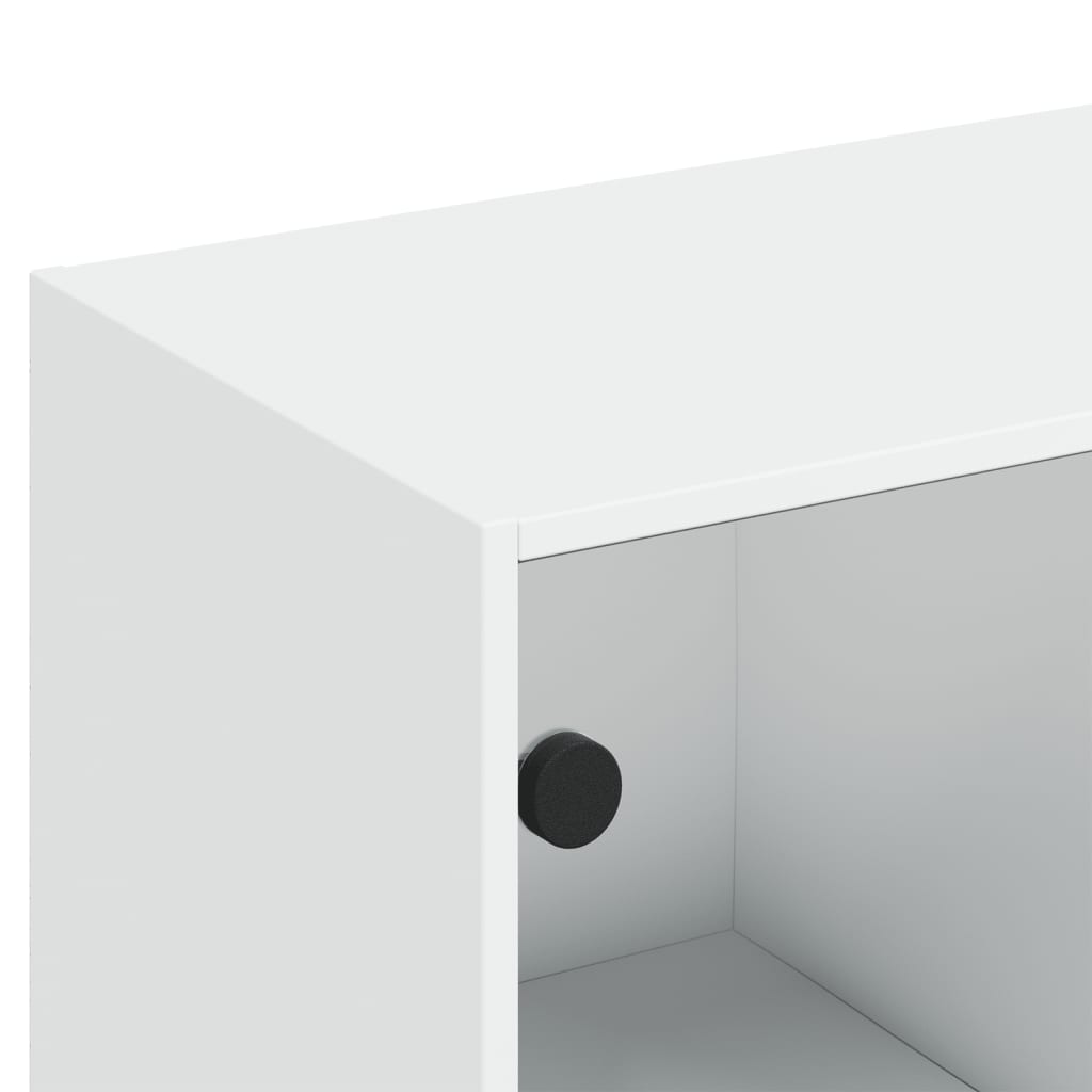 Bibliothèque avec portes blanc 136x37x142 cm bois d'ingénierie - XIOS