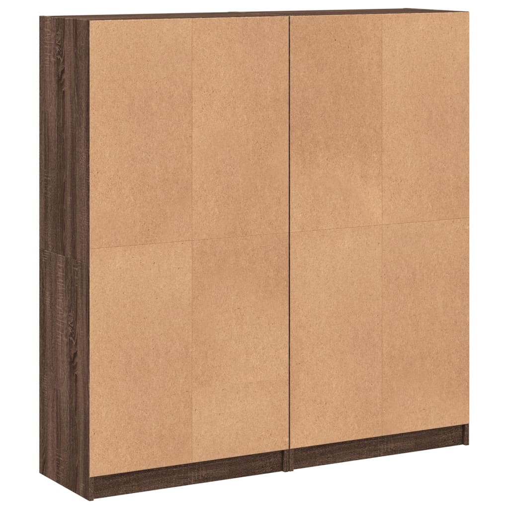 Bibliothèque avec portes chêne marron 136x37x142 cm - XIOS