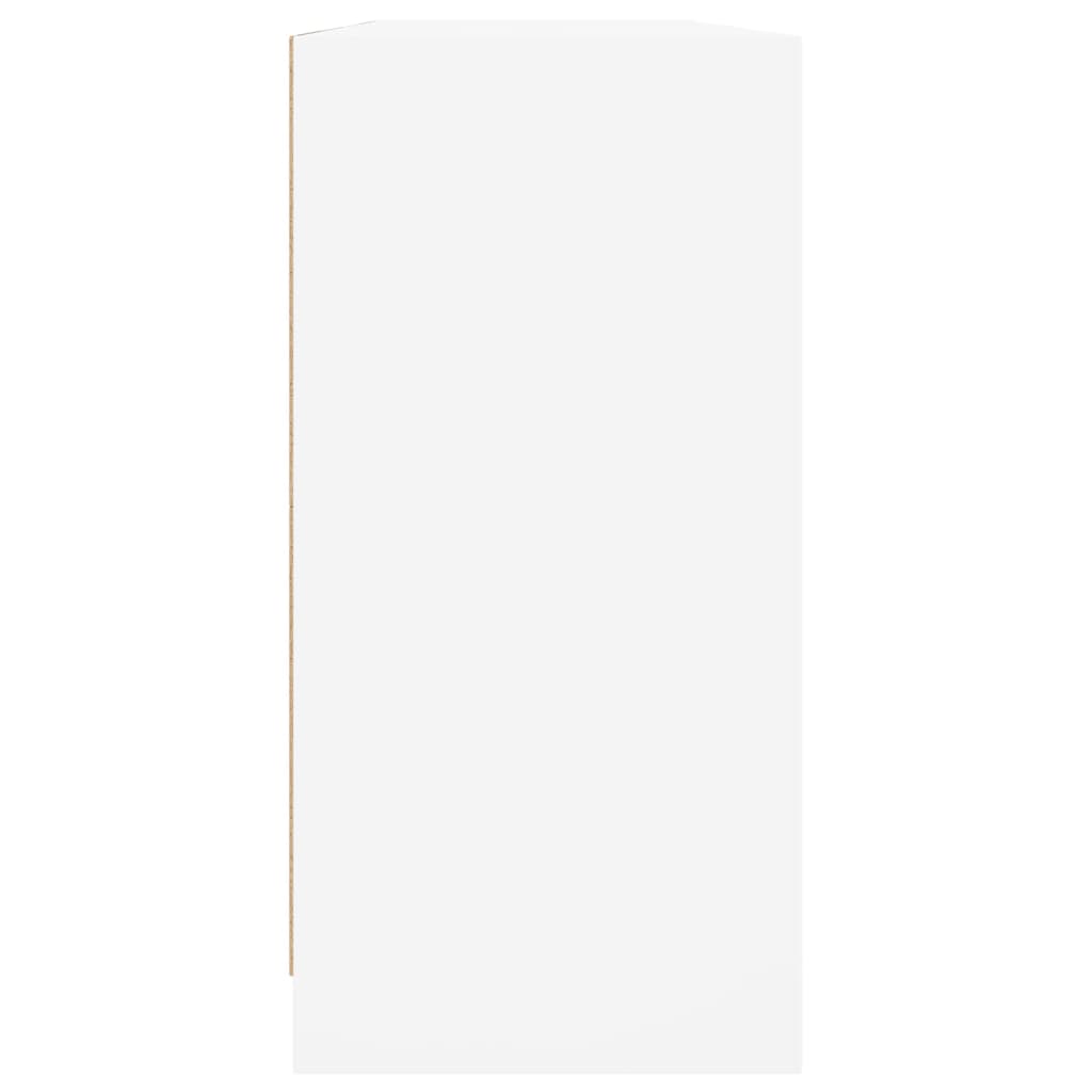 Bibliothèque avec portes blanc 204x37x75 cm bois d'ingénierie - XIOS