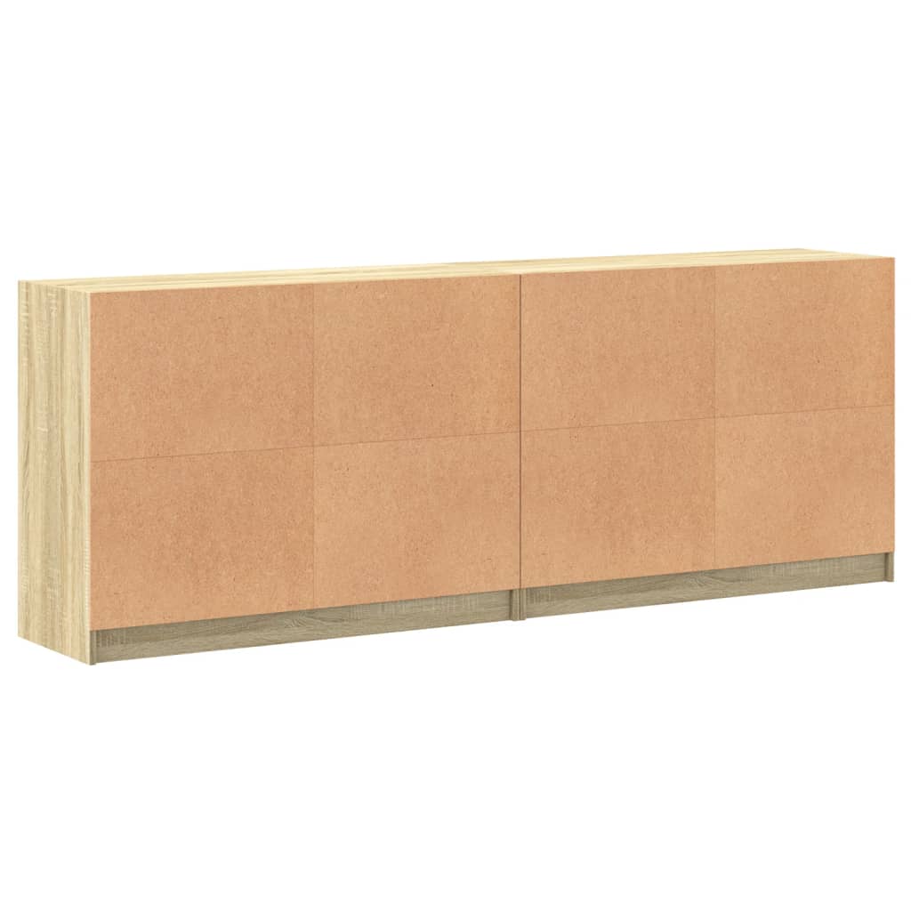 Bibliothèque avec portes chêne sonoma 204x37x75 cm - XIOS