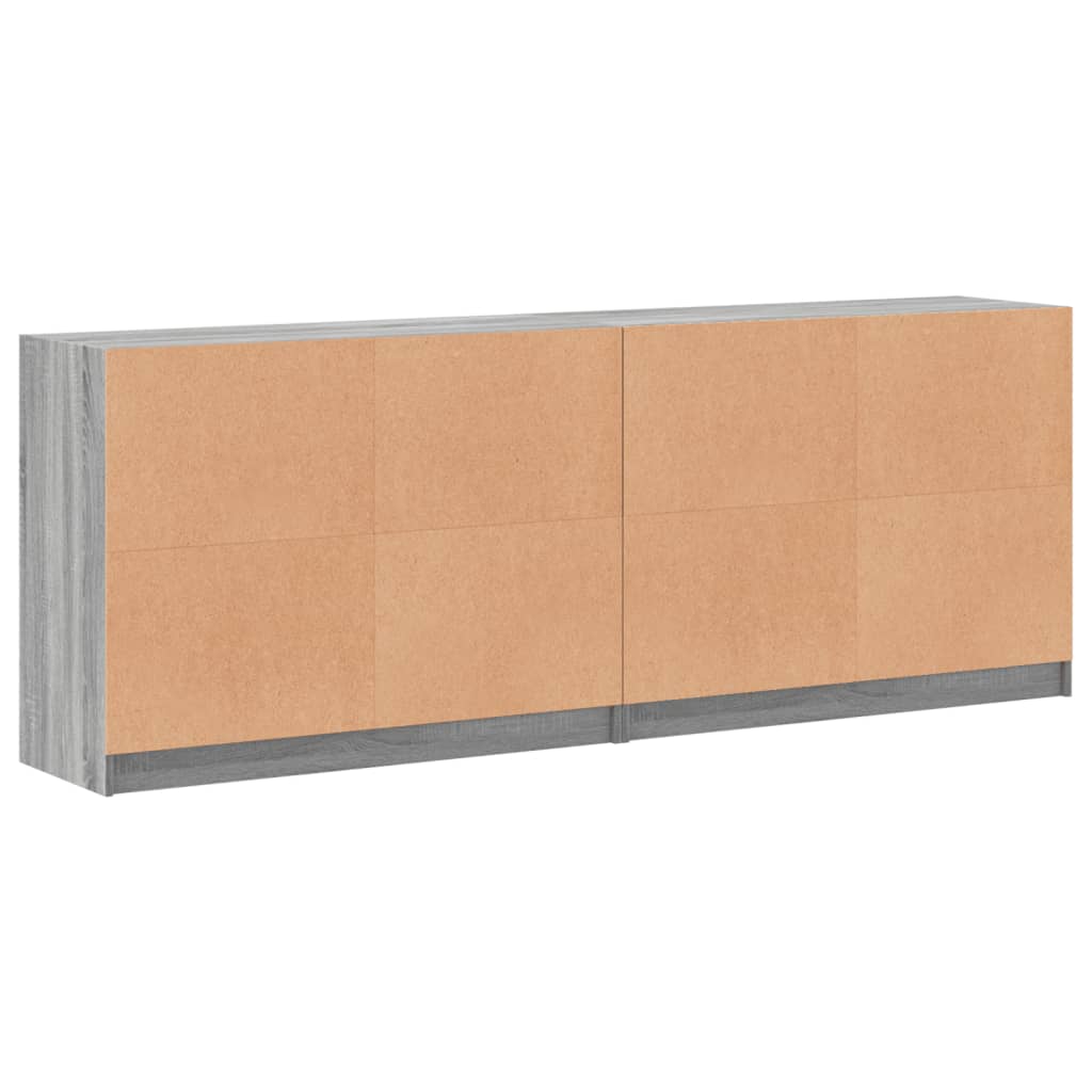 Bibliothèque avec portes sonoma gris 204x37x75 cm - XIOS