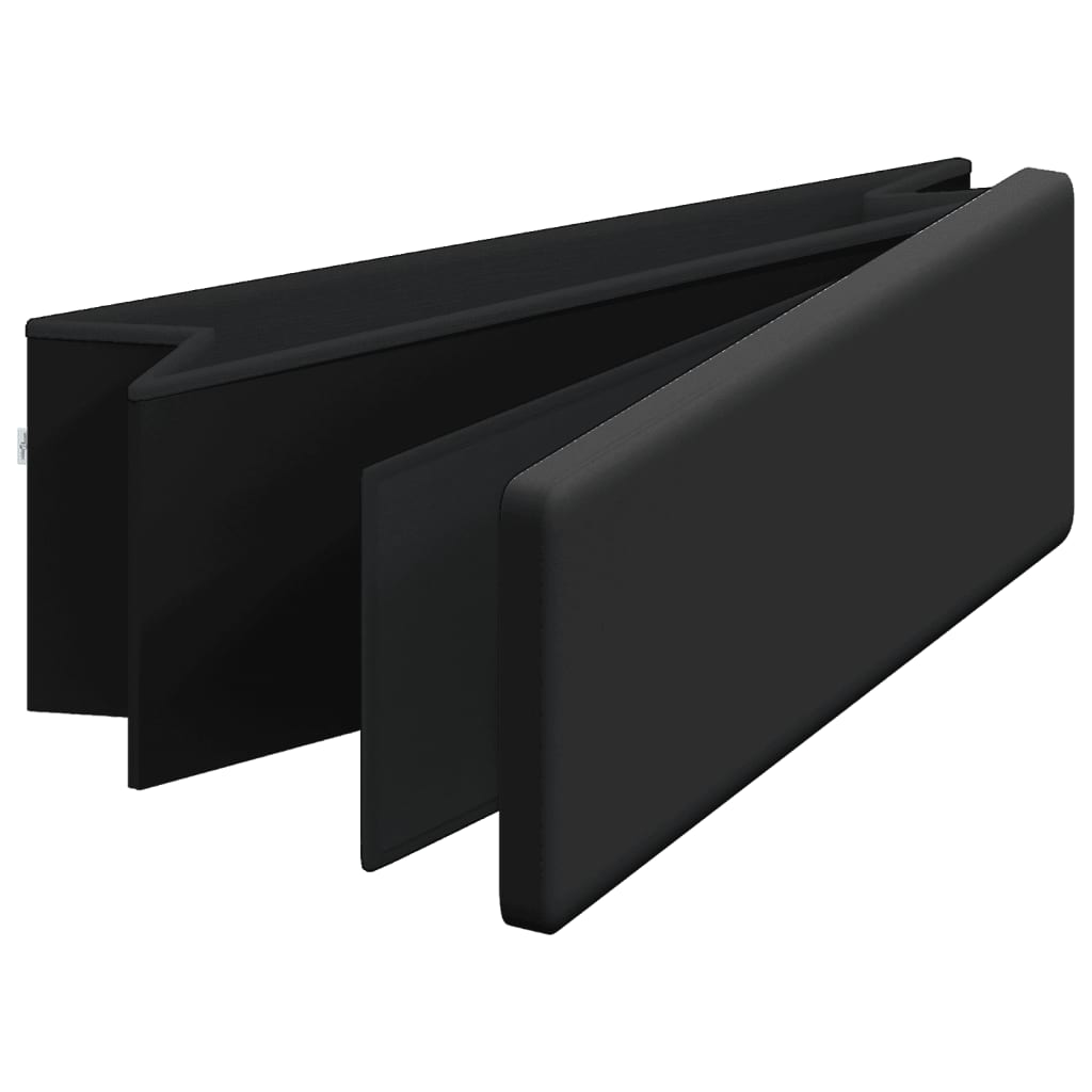 Banc de rangement pliable noir PVC - XIOS