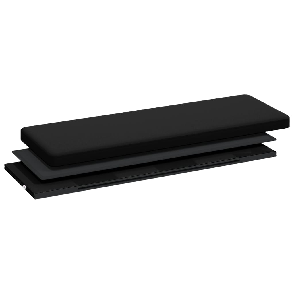 Banc de rangement pliable noir PVC - XIOS
