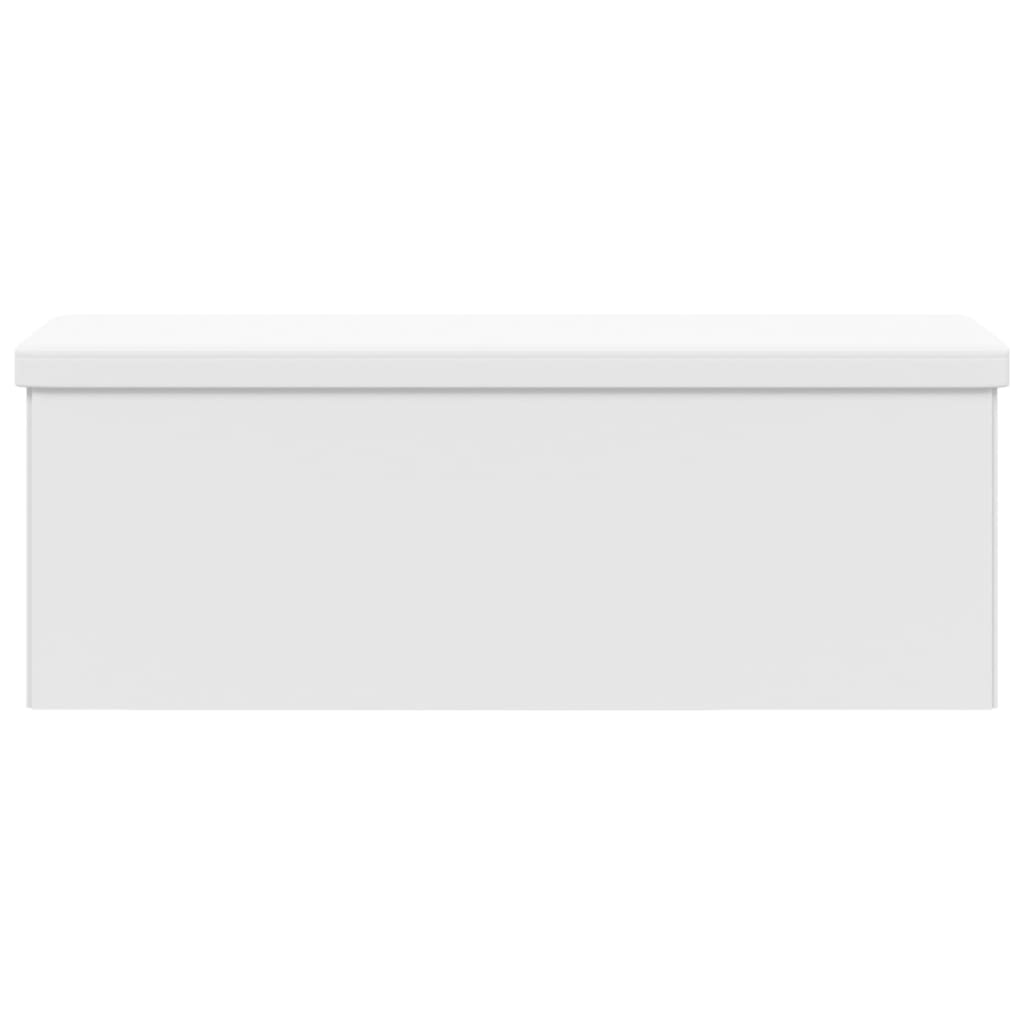 Banc de rangement pliable blanc PVC - XIOS
