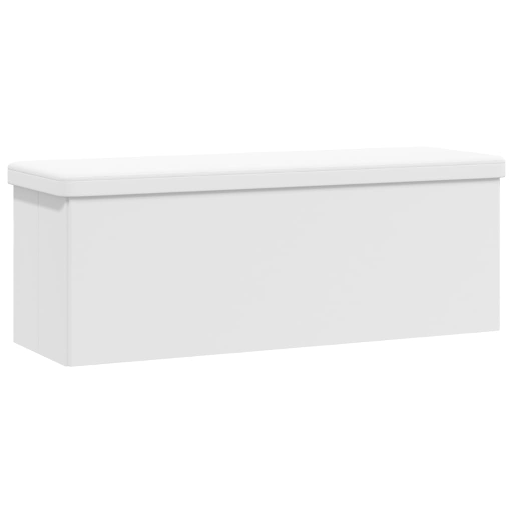 Banc de rangement pliable blanc PVC - XIOS