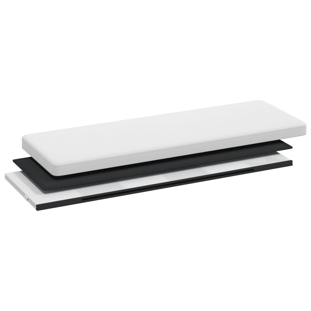 Banc de rangement pliable blanc PVC - XIOS