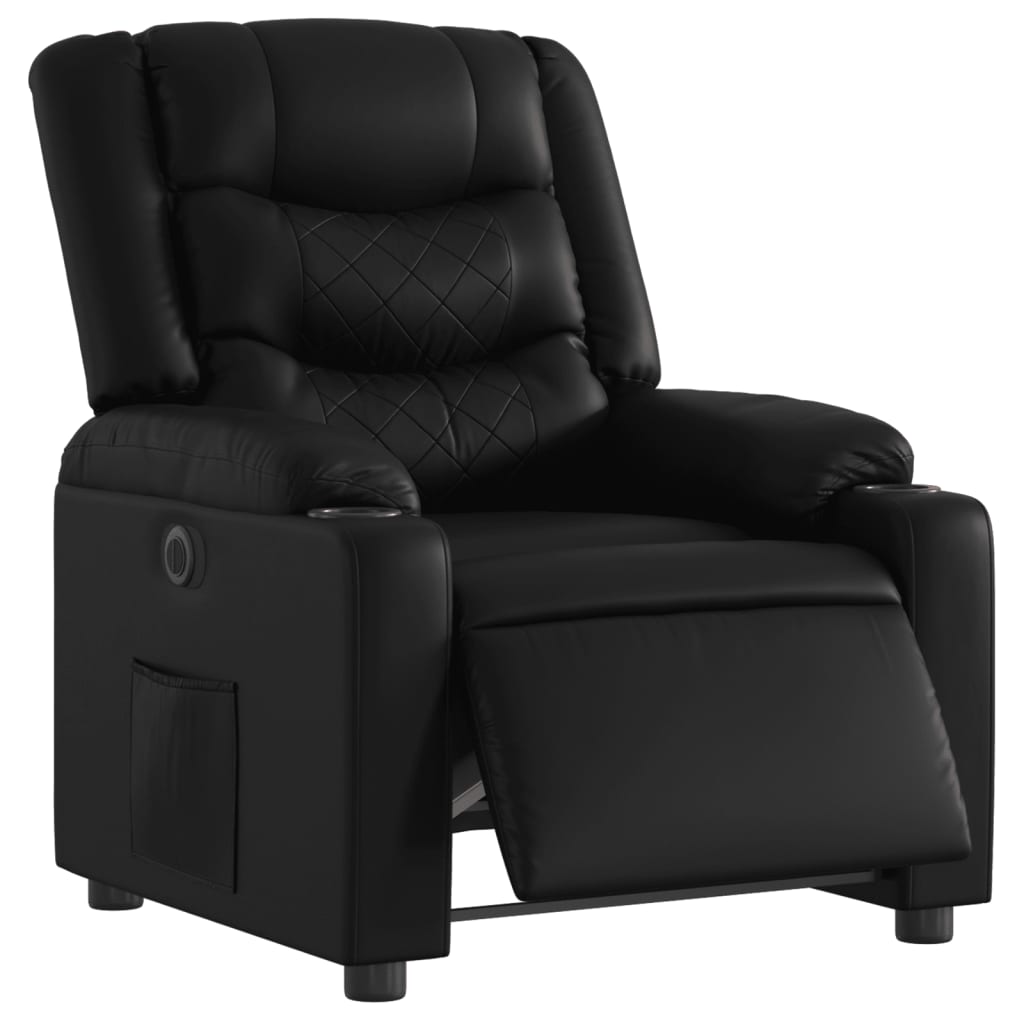 Fauteuil inclinable électrique Noir Similicuir - XIOS