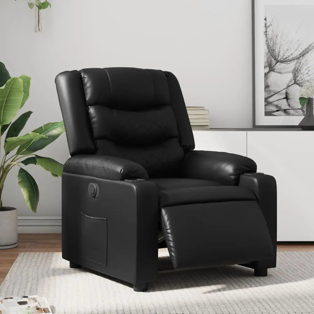 Fauteuil inclinable électrique Noir Similicuir - XIOS