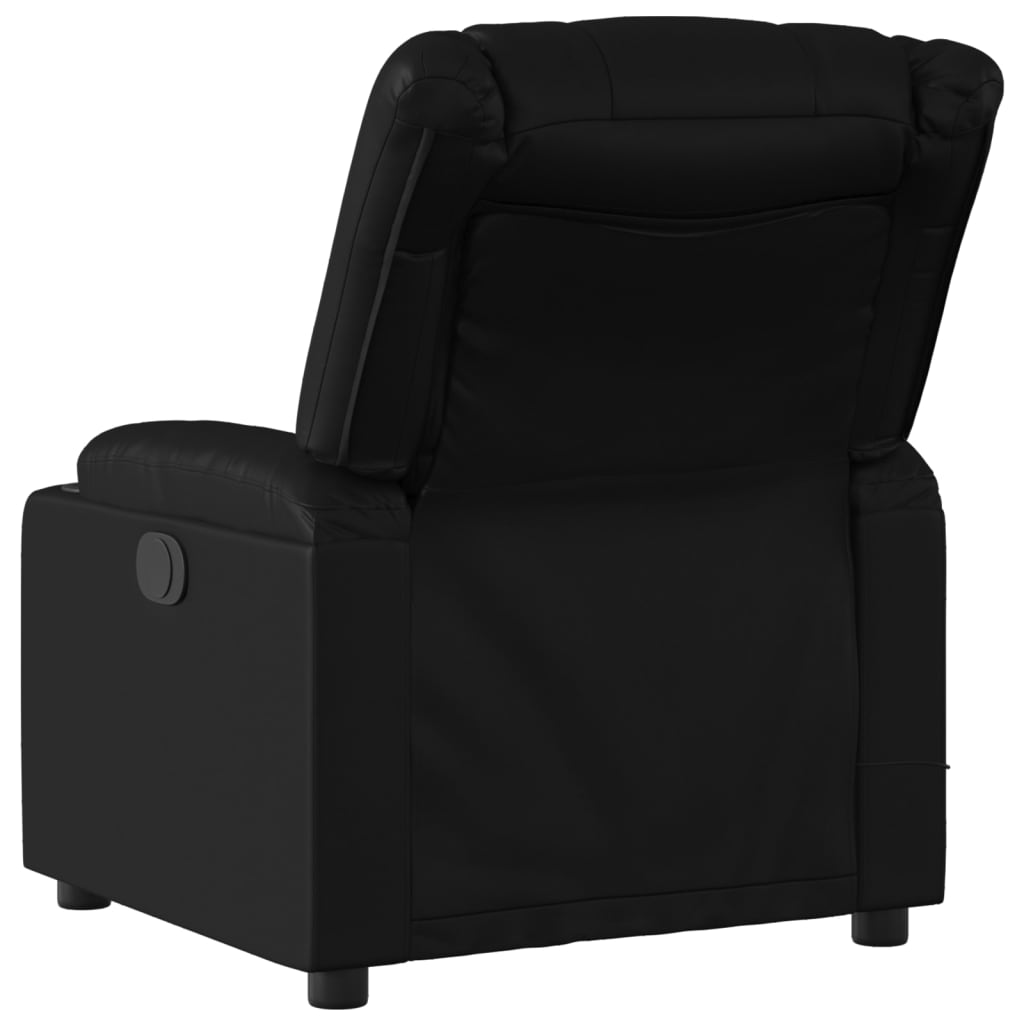 Fauteuil de massage inclinable électrique noir similicuir - XIOS