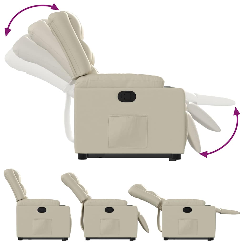 Fauteuil inclinable Crème Similicuir - XIOS