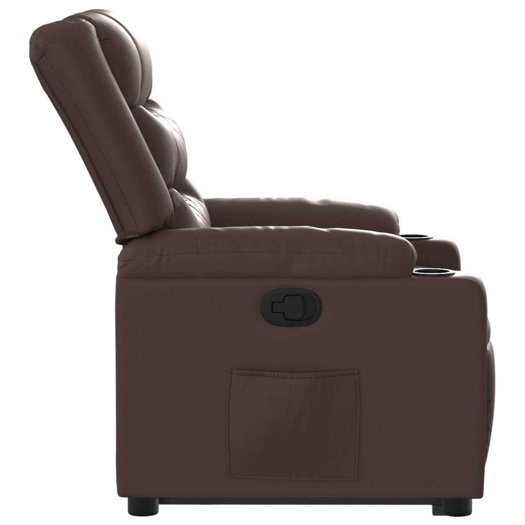 Fauteuil inclinable marron similicuir - XIOS