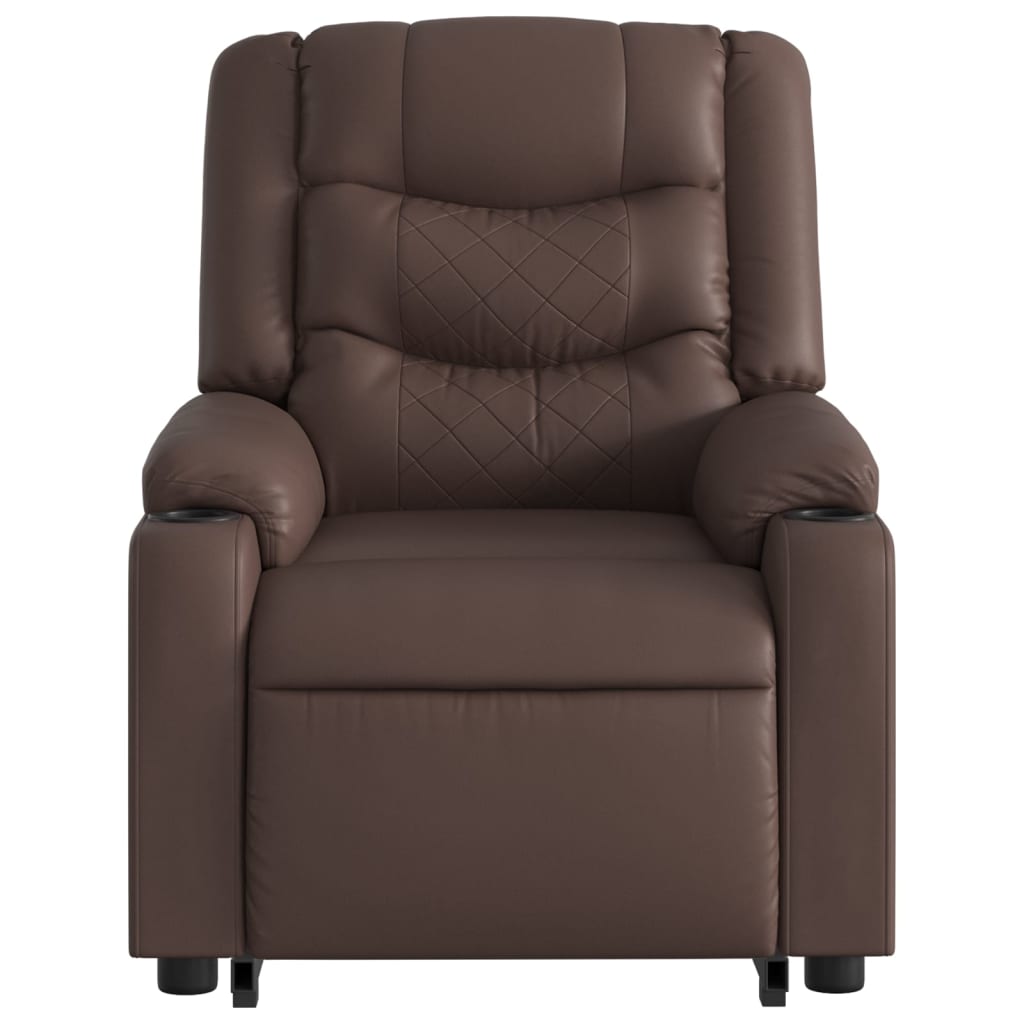 Fauteuil inclinable de massage Marron Similicuir Fauteuils vidaXL