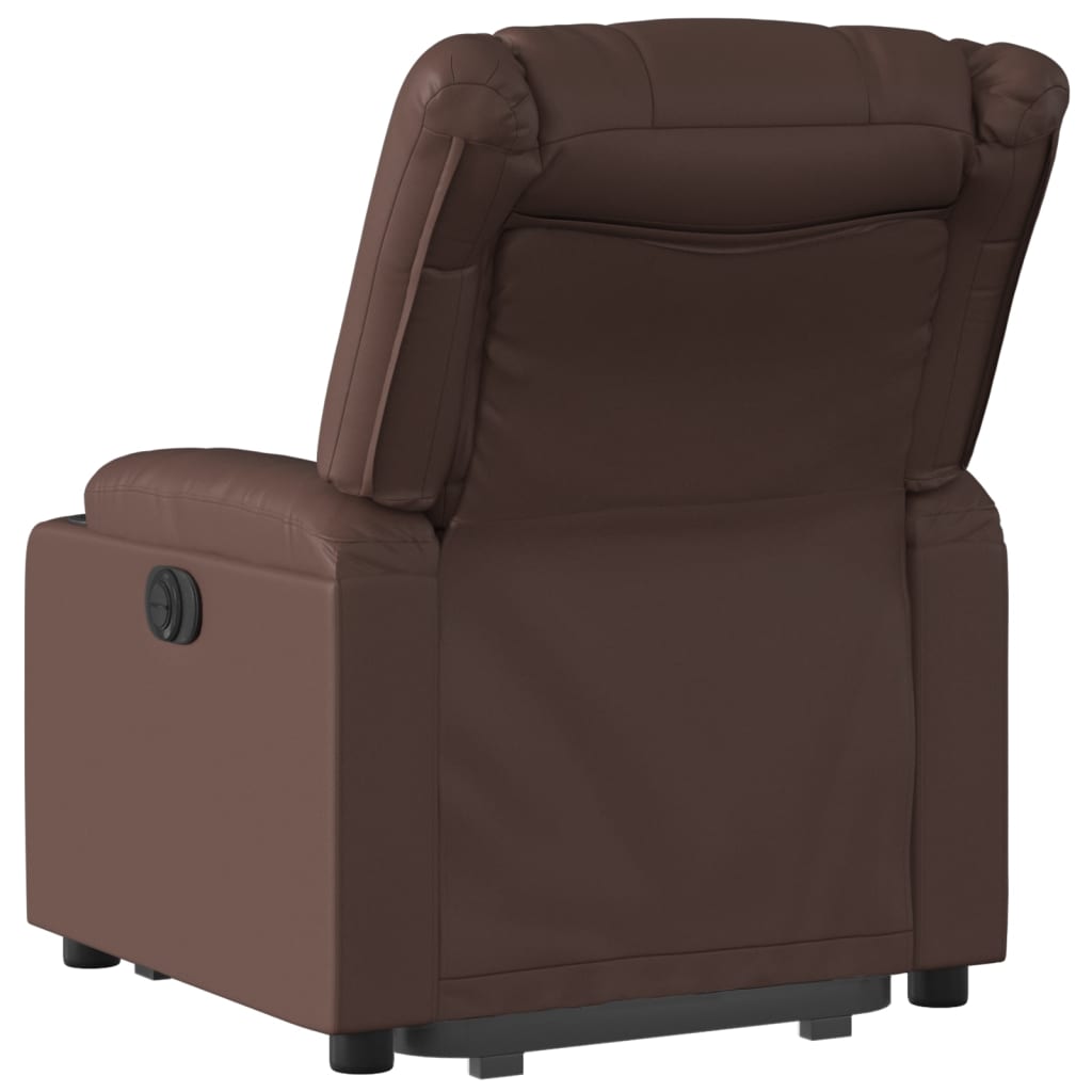 Fauteuil inclinable électrique marron similicuir - XIOS