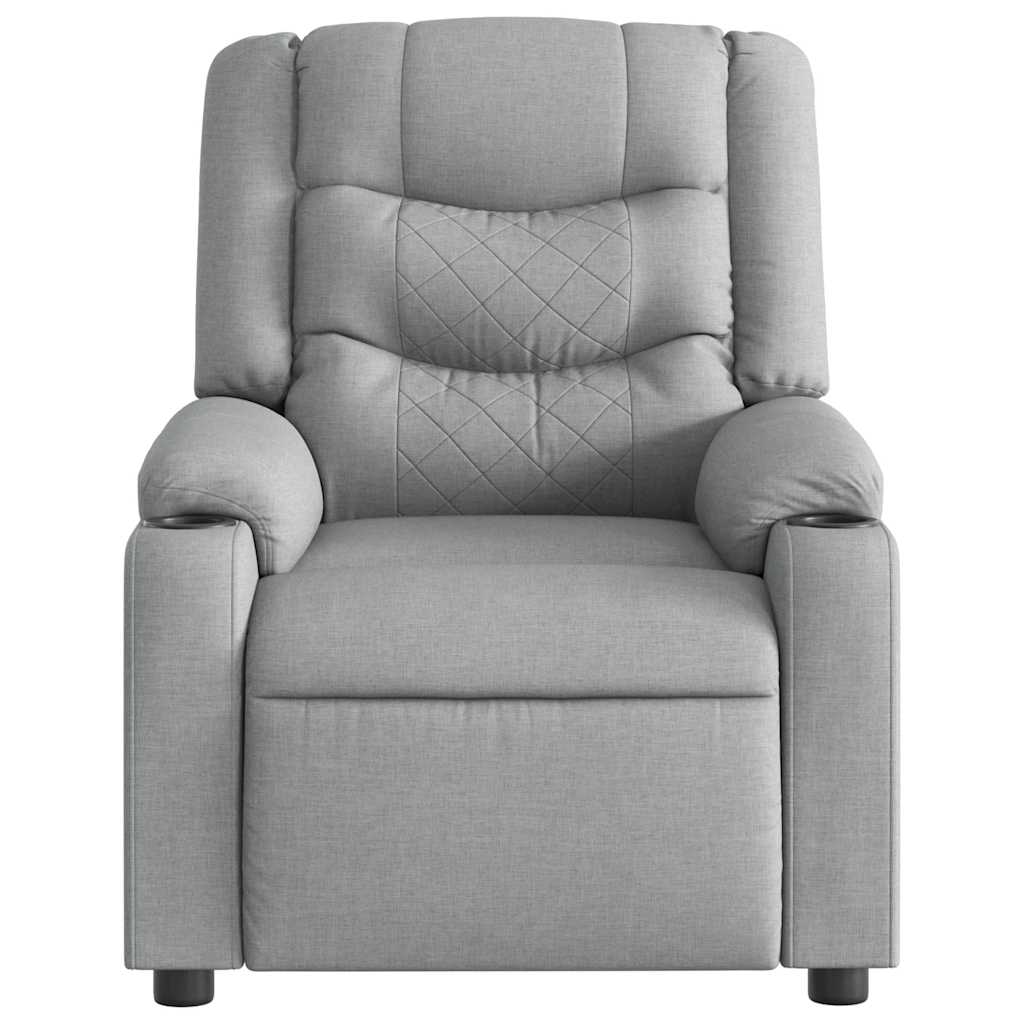 Fauteuil inclinable électrique Gris clair Tissu - XIOS