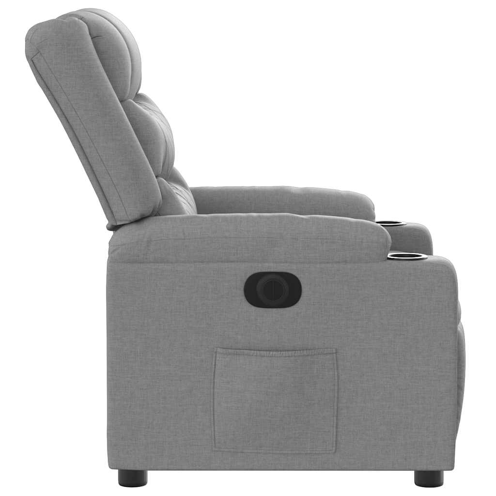 Fauteuil inclinable électrique Gris clair Tissu - XIOS