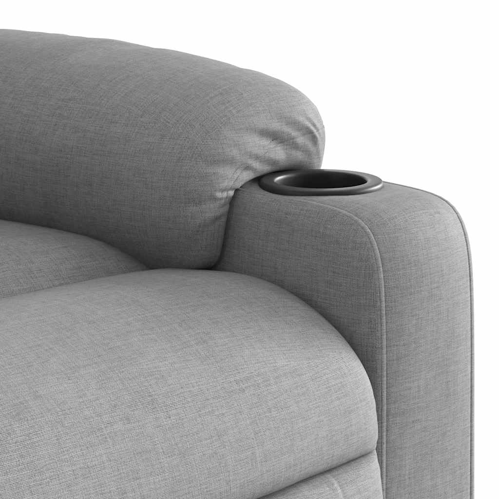 Fauteuil inclinable électrique Gris clair Tissu - XIOS