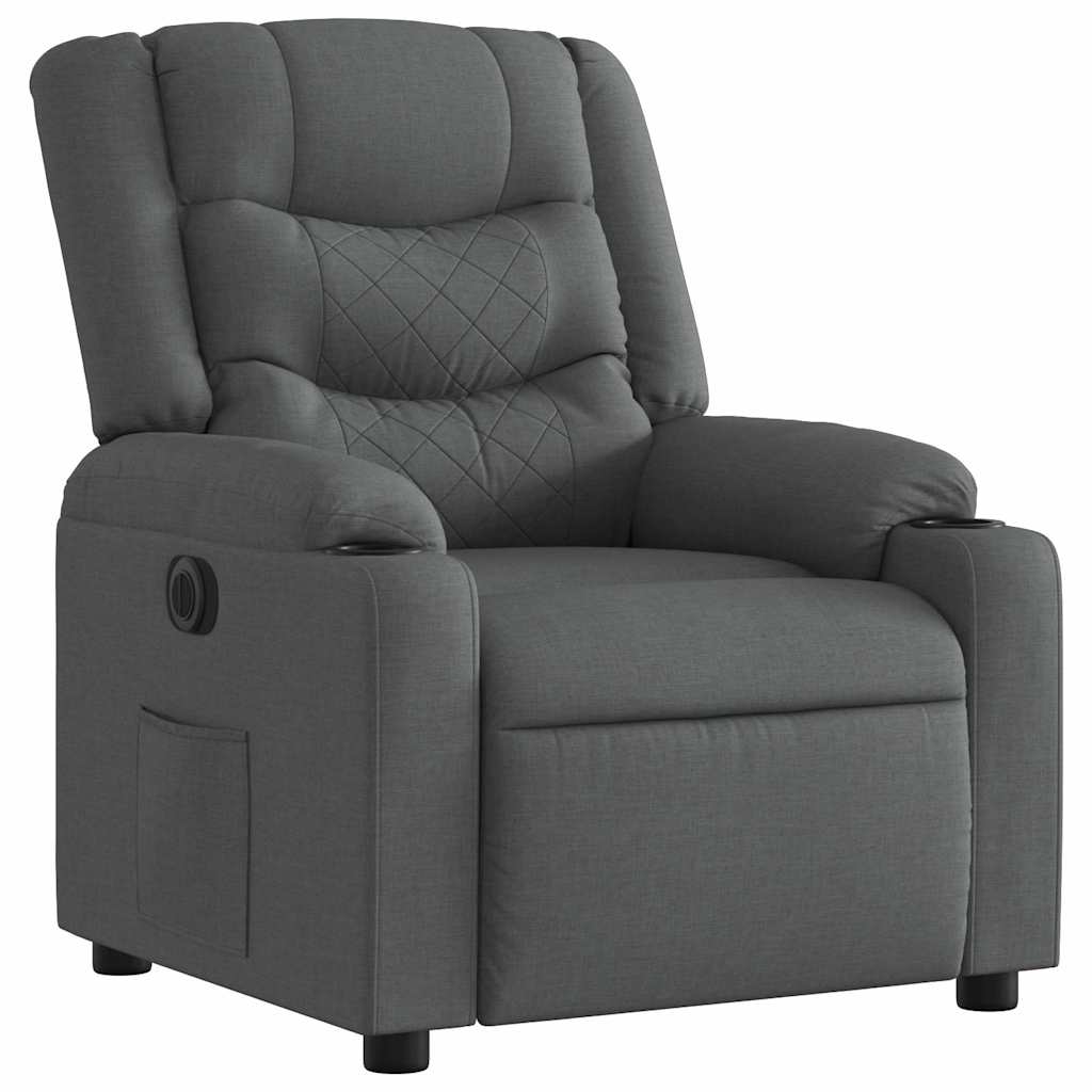 Fauteuil inclinable électrique Gris foncé Tissu - XIOS