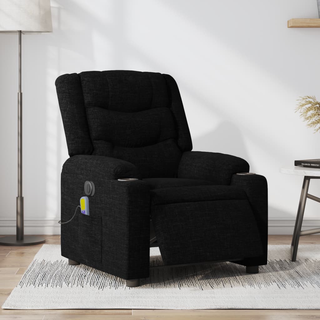 Fauteuil de massage inclinable électrique Noir Tissu - XIOS