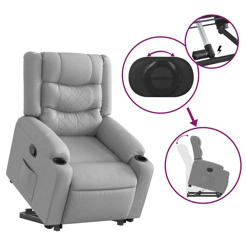 Fauteuil inclinable Gris clair Tissu - XIOS