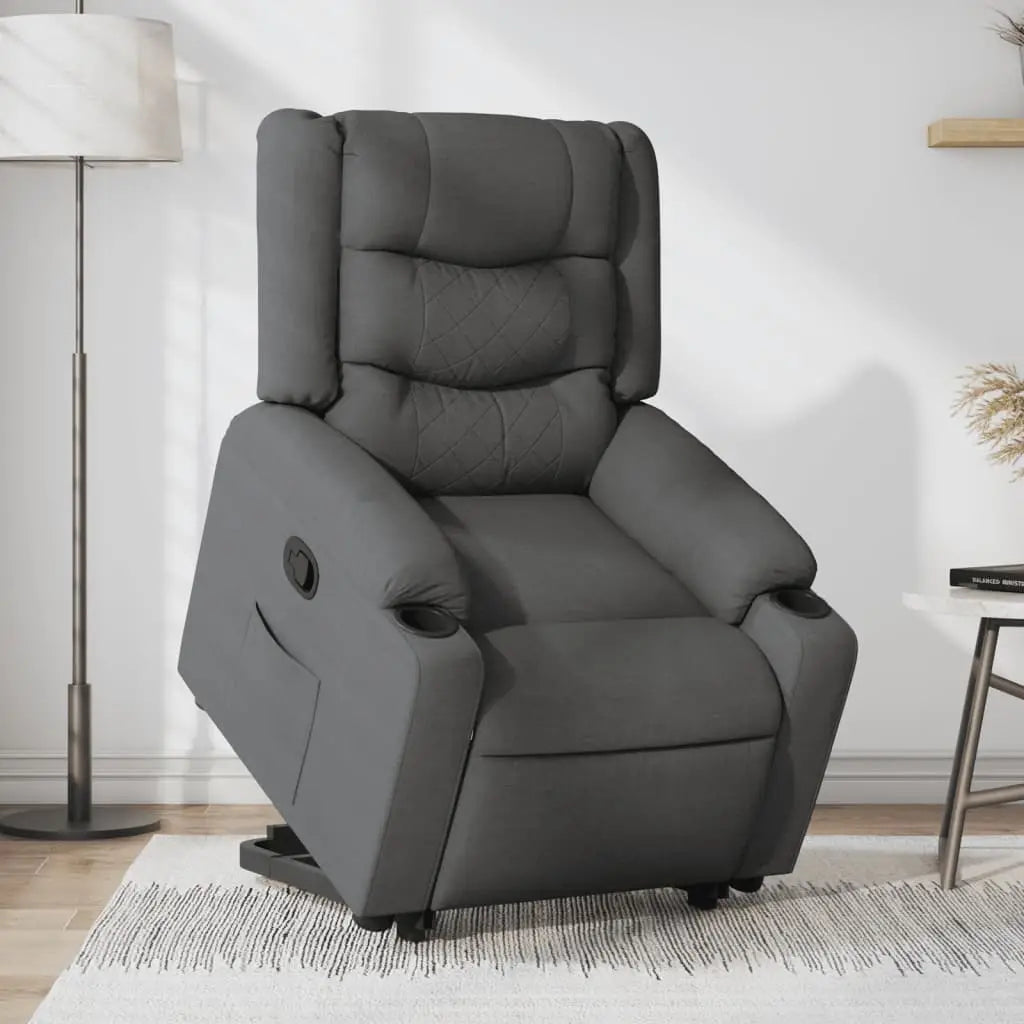 Fauteuil inclinable Gris foncé Tissu - XIOS